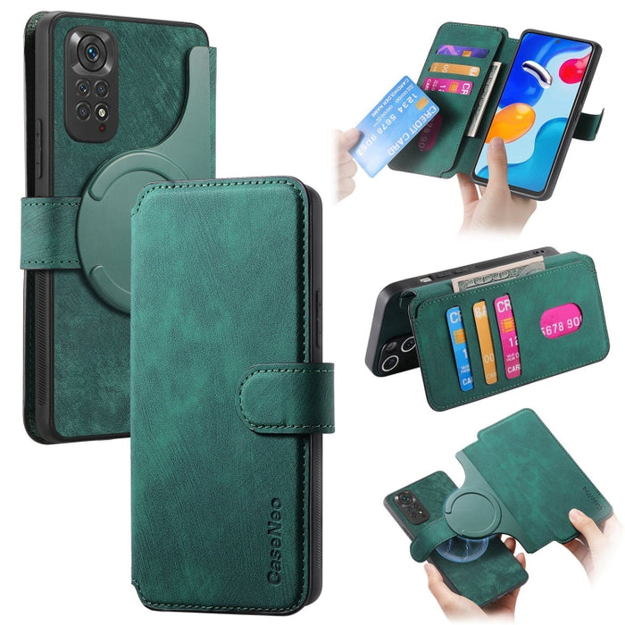 CaseNeo MagSafe RFID - Funda de cuero retro antirrobo para teléfono, For Redmi Note 13 Pro 4G, For Redmi 13C 4G / 13R, For Redmi Note 13 4G, For Redmi Note 13 Pro 5G, For Redmi Note 13 5G, For Redmi Note 13 Pro+ 5G, For Redmi Note 12 4G Global         ...