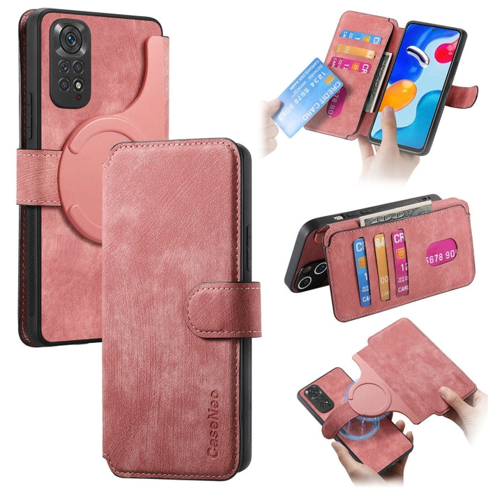 CaseNeo MagSafe RFID - Funda de cuero retro antirrobo para teléfono, For Redmi Note 13 Pro 4G, For Redmi 13C 4G / 13R, For Redmi Note 13 4G, For Redmi Note 13 Pro 5G, For Redmi Note 13 5G, For Redmi Note 13 Pro+ 5G, For Redmi Note 12 4G Global         ...