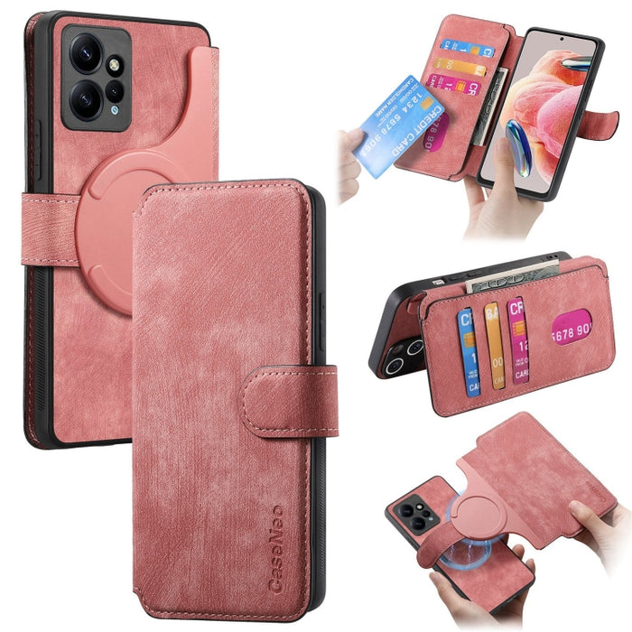 CaseNeo MagSafe RFID - Funda de cuero retro antirrobo para teléfono, For Redmi Note 13 Pro 4G, For Redmi 13C 4G / 13R, For Redmi Note 13 4G, For Redmi Note 13 Pro 5G, For Redmi Note 13 5G, For Redmi Note 13 Pro+ 5G, For Redmi Note 12 4G Global         ...
