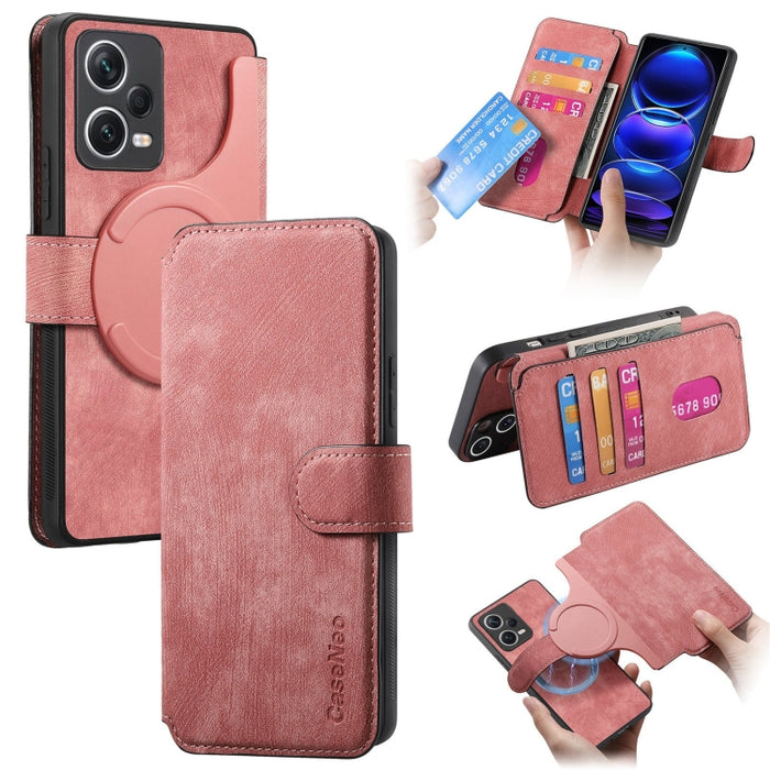 CaseNeo MagSafe RFID - Funda de cuero retro antirrobo para teléfono, For Redmi Note 13 Pro 4G, For Redmi 13C 4G / 13R, For Redmi Note 13 4G, For Redmi Note 13 Pro 5G, For Redmi Note 13 5G, For Redmi Note 13 Pro+ 5G, For Redmi Note 12 4G Global         ...