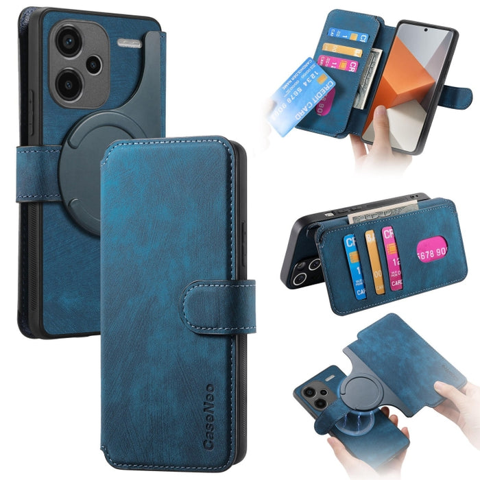CaseNeo MagSafe RFID - Funda de cuero retro antirrobo para teléfono, For Redmi Note 13 Pro 4G, For Redmi 13C 4G / 13R, For Redmi Note 13 4G, For Redmi Note 13 Pro 5G, For Redmi Note 13 5G, For Redmi Note 13 Pro+ 5G, For Redmi Note 12 4G Global         ...