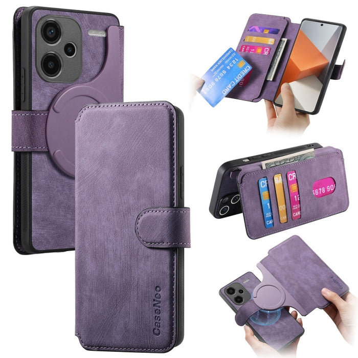 CaseNeo MagSafe RFID - Funda de cuero retro antirrobo para teléfono, For Redmi Note 13 Pro 4G, For Redmi 13C 4G / 13R, For Redmi Note 13 4G, For Redmi Note 13 Pro 5G, For Redmi Note 13 5G, For Redmi Note 13 Pro+ 5G, For Redmi Note 12 4G Global         ...