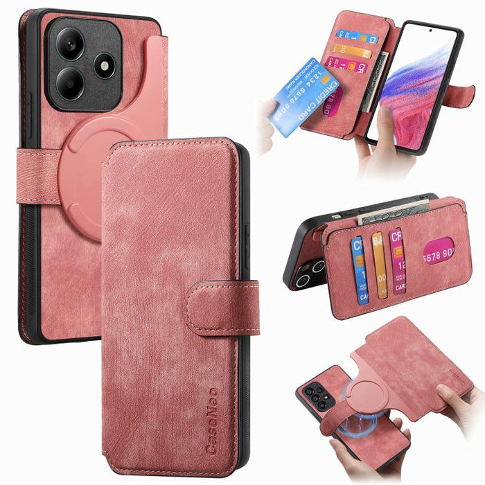 CaseNeo MagSafe RFID - Funda de cuero retro antirrobo para teléfono, For Redmi Turbo 5 Max / Poco X8 Pro Max, For Redmi Turbo 5 5G / Poco X8 Pro 5G, For Redmi Note 15 Pro+ 5G Global 163.3mm, For Redmi Note 15 4G / 5G Global 164mm                       ...