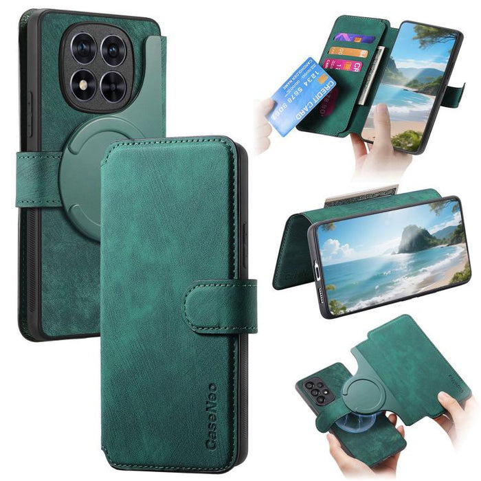 CaseNeo MagSafe RFID - Funda de cuero retro antirrobo para teléfono, For Redmi Turbo 5 Max / Poco X8 Pro Max, For Redmi Turbo 5 5G / Poco X8 Pro 5G, For Redmi Note 15 Pro+ 5G Global 163.3mm, For Redmi Note 15 4G / 5G Global 164mm                       ...