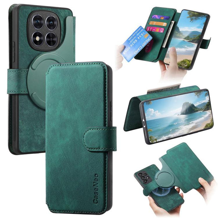 CaseNeo MagSafe RFID - Funda de cuero retro antirrobo para teléfono, For Redmi Turbo 5 Max / Poco X8 Pro Max, For Redmi Turbo 5 5G / Poco X8 Pro 5G, For Redmi Note 15 Pro+ 5G Global 163.3mm, For Redmi Note 15 4G / 5G Global 164mm                       ...