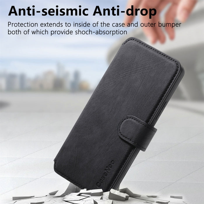 CaseNeo MagSafe RFID - Funda de cuero retro antirrobo para teléfono, For Xiaomi Poco X3 NFC