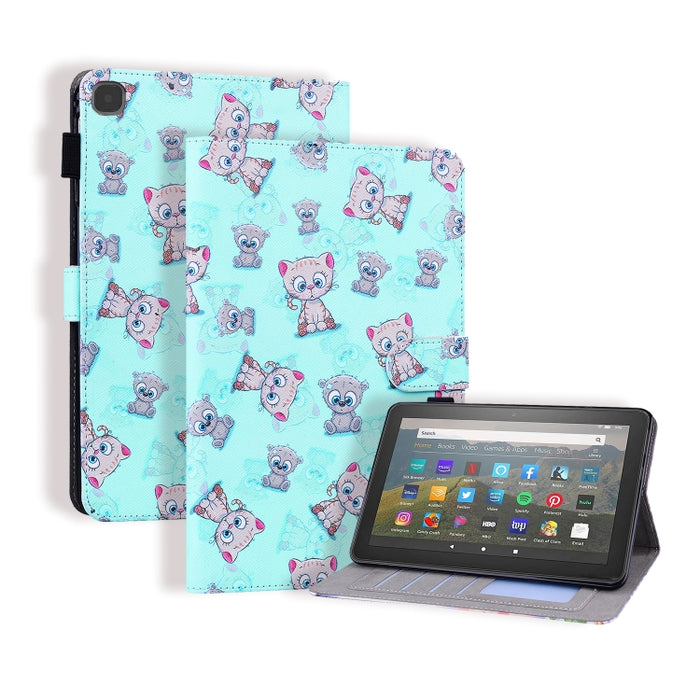 Estuche de cuero con tapa horizontal, con ranuras para tarjetas y soporte y marco de fotos
