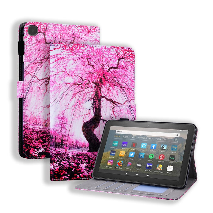 Estuche de cuero con tapa horizontal, con ranuras para tarjetas y soporte y marco de fotos