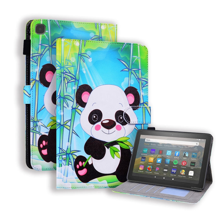 Estuche de cuero con tapa horizontal, con ranuras para tarjetas y soporte y marco de fotos