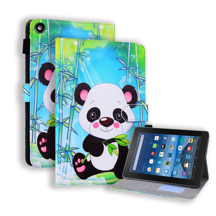 Estuche de cuero con tapa horizontal, con ranuras para tarjetas y soporte y marco de fotos