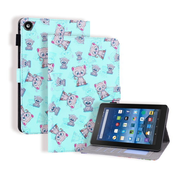 Estuche de cuero con tapa horizontal, con ranuras para tarjetas y soporte y marco de fotos