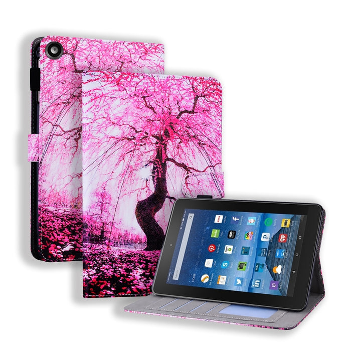 Estuche de cuero con tapa horizontal, con ranuras para tarjetas y soporte y marco de fotos