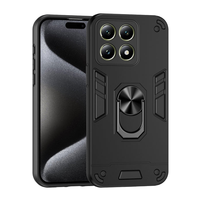 Estuche para teléfono con soporte de anillo de metal a prueba de golpes, For Redmi Note 15 Pro+ 5G 163.3mm/Poco M8 Pro 5G, For Redmi Note 15 5G / 4G 164mm / Poco M8 5G, For Redmi Note 15 Pro 5G Global 163.6mm                                            ...