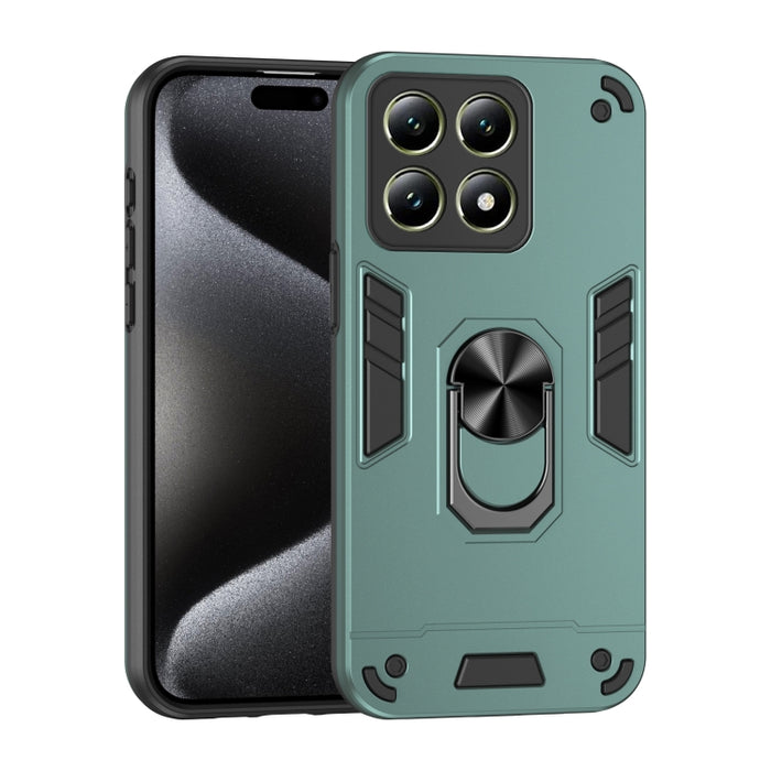 Estuche para teléfono con soporte de anillo de metal a prueba de golpes, For Redmi Note 15 Pro+ 5G 163.3mm/Poco M8 Pro 5G, For Redmi Note 15 5G / 4G 164mm / Poco M8 5G, For Redmi Note 15 Pro 5G Global 163.6mm                                            ...