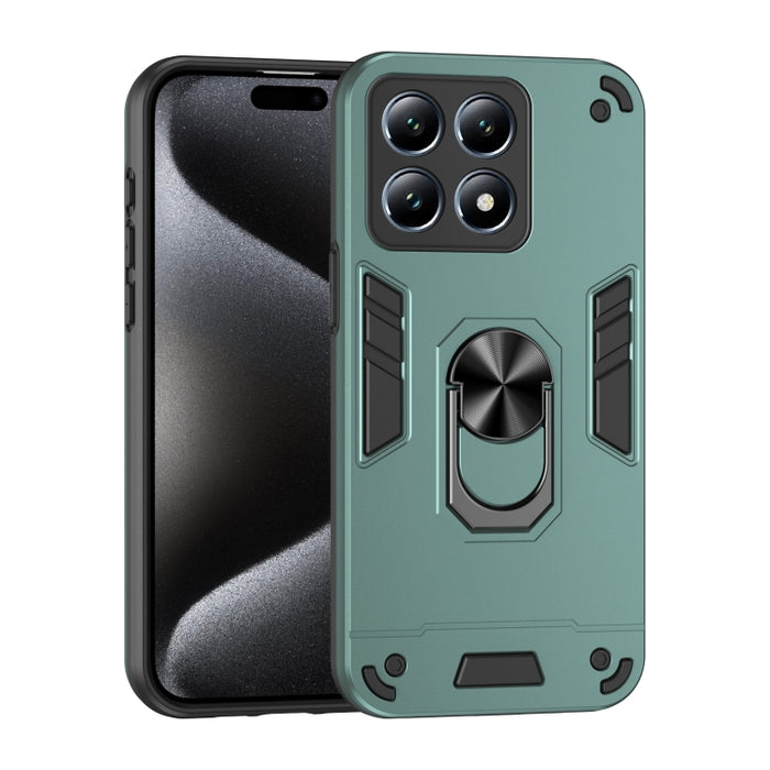 Estuche para teléfono con soporte de anillo de metal a prueba de golpes, For Redmi Note 15 Pro+ 5G 163.3mm/Poco M8 Pro 5G, For Redmi Note 15 5G / 4G 164mm / Poco M8 5G, For Redmi Note 15 Pro 5G Global 163.6mm                                            ...