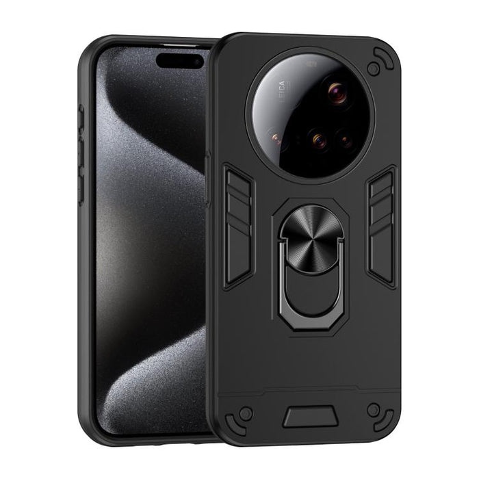 Estuche para teléfono con soporte de anillo de metal a prueba de golpes, For Redmi Note 15 Pro+ 5G 163.3mm/Poco M8 Pro 5G, For Redmi Note 15 5G / 4G 164mm / Poco M8 5G, For Redmi Note 15 Pro 5G Global 163.6mm                                            ...