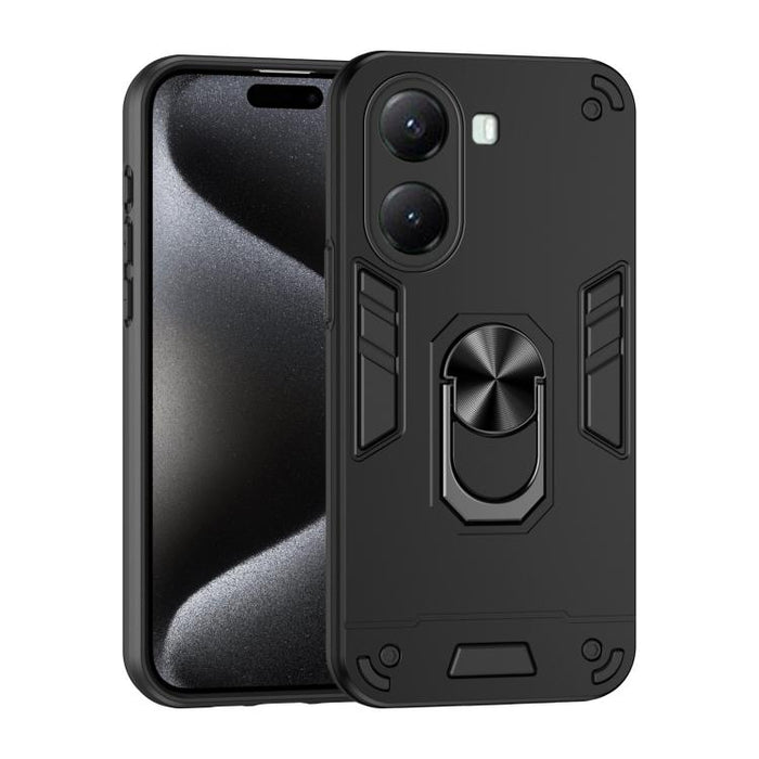 Estuche para teléfono con soporte de anillo de metal a prueba de golpes, For Redmi Note 15 Pro+ 5G 163.3mm/Poco M8 Pro 5G, For Redmi Note 15 5G / 4G 164mm / Poco M8 5G, For Redmi Note 15 Pro 5G Global 163.6mm                                            ...