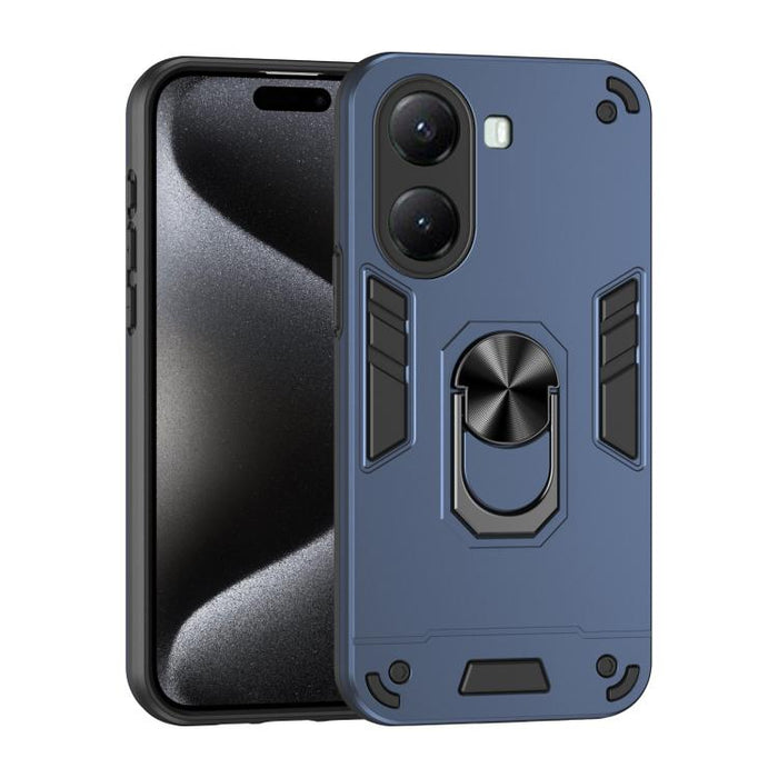 Estuche para teléfono con soporte de anillo de metal a prueba de golpes, For Redmi Note 15 Pro+ 5G 163.3mm/Poco M8 Pro 5G, For Redmi Note 15 5G / 4G 164mm / Poco M8 5G, For Redmi Note 15 Pro 5G Global 163.6mm                                            ...