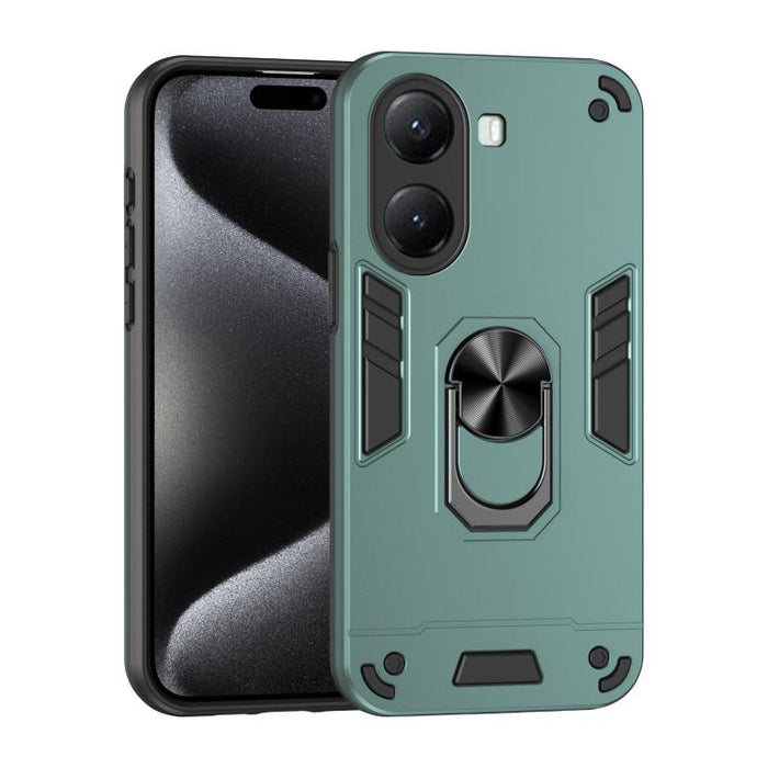 Estuche para teléfono con soporte de anillo de metal a prueba de golpes, For Redmi Note 15 Pro+ 5G 163.3mm/Poco M8 Pro 5G, For Redmi Note 15 5G / 4G 164mm / Poco M8 5G, For Redmi Note 15 Pro 5G Global 163.6mm                                            ...