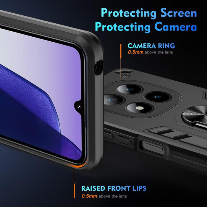 Estuche para teléfono con soporte de anillo de metal a prueba de golpes, For Redmi Note 15 Pro+ 5G 163.3mm/Poco M8 Pro 5G, For Redmi Note 15 5G / 4G 164mm / Poco M8 5G, For Redmi Note 15 Pro 5G Global 163.6mm                                            ...