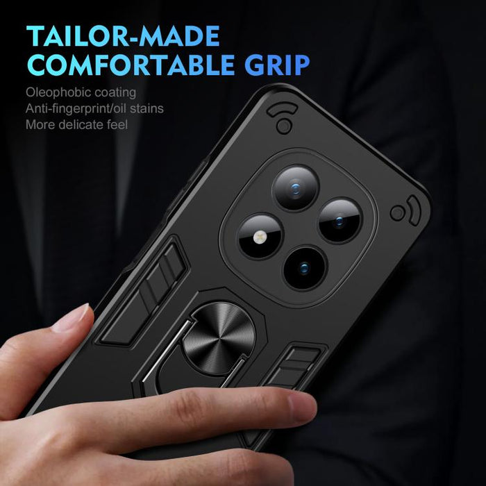 Estuche para teléfono con soporte de anillo de metal a prueba de golpes, For Redmi Note 15 Pro+ 5G 163.3mm/Poco M8 Pro 5G, For Redmi Note 15 5G / 4G 164mm / Poco M8 5G, For Redmi Note 15 Pro 5G Global 163.6mm                                            ...