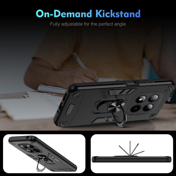 Estuche para teléfono con soporte de anillo de metal a prueba de golpes, For Redmi Note 15 Pro+ 5G 163.3mm/Poco M8 Pro 5G, For Redmi Note 15 5G / 4G 164mm / Poco M8 5G, For Redmi Note 15 Pro 5G Global 163.6mm                                            ...