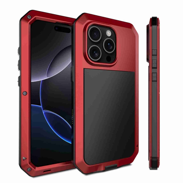 Funda metálica para teléfono con triple protección RedPepper, For iPhone 17 Pro Max, For iPhone 17 Pro, For iPhone 17, For iPhone Air, For iPhone 16 Pro Max, For iPhone 16 Pro, For iPhone 16 Plus, For iPhone 16
