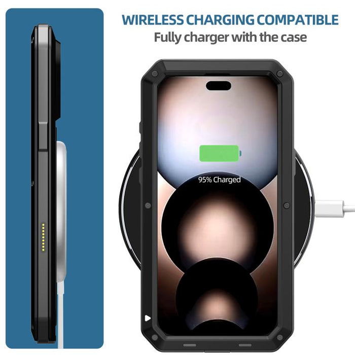 Funda metálica para teléfono con triple protección RedPepper, For iPhone 17 Pro Max, For iPhone 17 Pro, For iPhone 17, For iPhone Air, For iPhone 16 Pro Max, For iPhone 16 Pro, For iPhone 16 Plus, For iPhone 16