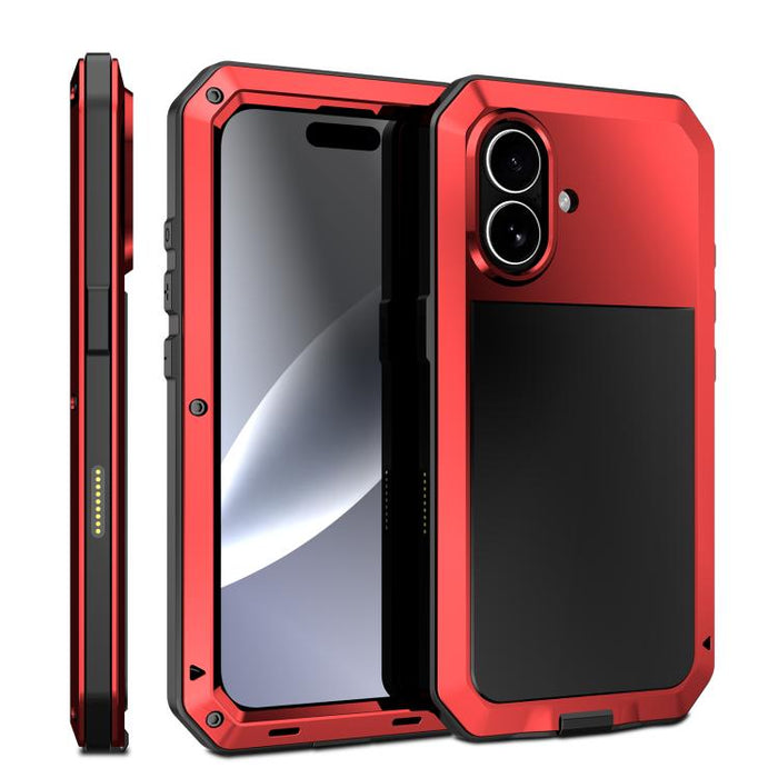 Funda metálica para teléfono con triple protección RedPepper, For iPhone 17 Pro Max, For iPhone 17 Pro, For iPhone 17, For iPhone Air, For iPhone 16 Pro Max, For iPhone 16 Pro, For iPhone 16 Plus, For iPhone 16