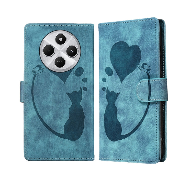 Funda para teléfono de cuero con relieve de gato y corazón de bolígrafo, For Redmi Note 15 Pro+ 5G Global 163.3mm, For Redmi Note 15 4G / 5G Global 164mm, For Redmi Note 15 Pro 4G Global 163.2mm, For Redmi Note 15 Pro 5G Global 163.6mm                 ...