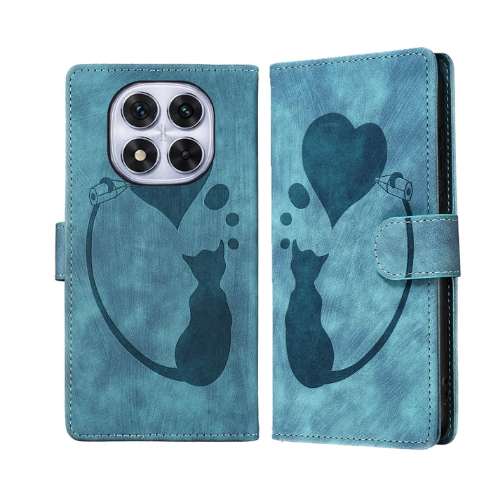 Funda para teléfono de cuero con relieve de gato y corazón de bolígrafo, For Redmi Note 15 Pro+ 5G Global 163.3mm, For Redmi Note 15 4G / 5G Global 164mm, For Redmi Note 15 Pro 4G Global 163.2mm, For Redmi Note 15 Pro 5G Global 163.6mm                 ...