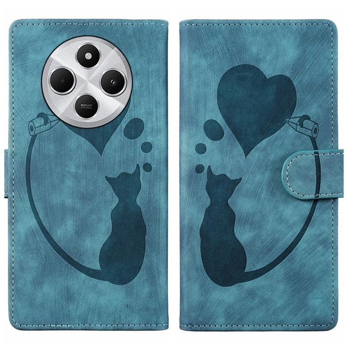 Funda para teléfono de cuero con relieve de gato y corazón de bolígrafo, For Xiaomi 15T Pro 5G, For Xiaomi 15T 5G, For Xiaomi Poco C75, For Xiaomi 14T Pro, For Xiaomi 14T