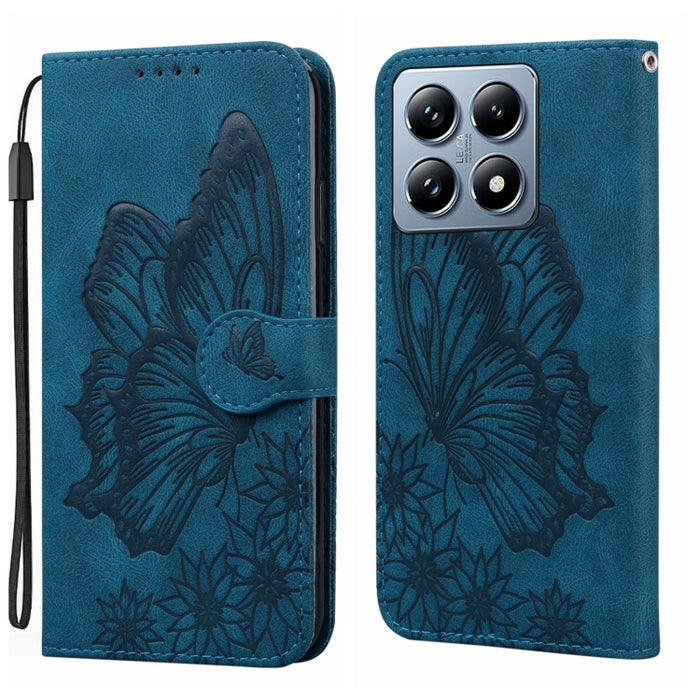 Funda de cuero para teléfono con tapa horizontal y relieve de mariposas con tacto retro, For Xiaomi 15T Pro 5G, For Xiaomi 15T 5G, For Xiaomi Poco C75, For Xiaomi 14T Pro, For Xiaomi 14T