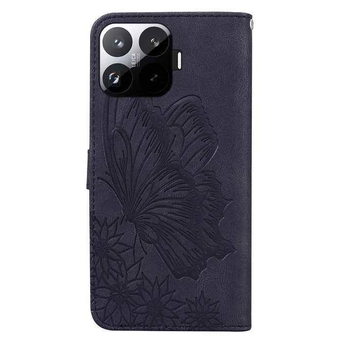 Funda de cuero para teléfono con tapa horizontal y relieve de mariposas con tacto retro, For Xiaomi 15T Pro 5G, For Xiaomi 15T 5G, For Xiaomi Poco C75, For Xiaomi 14T Pro, For Xiaomi 14T
