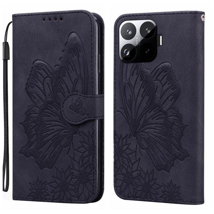 Funda de cuero para teléfono con tapa horizontal y relieve de mariposas con tacto retro, For Xiaomi 15T Pro 5G, For Xiaomi 15T 5G, For Xiaomi Poco C75, For Xiaomi 14T Pro, For Xiaomi 14T