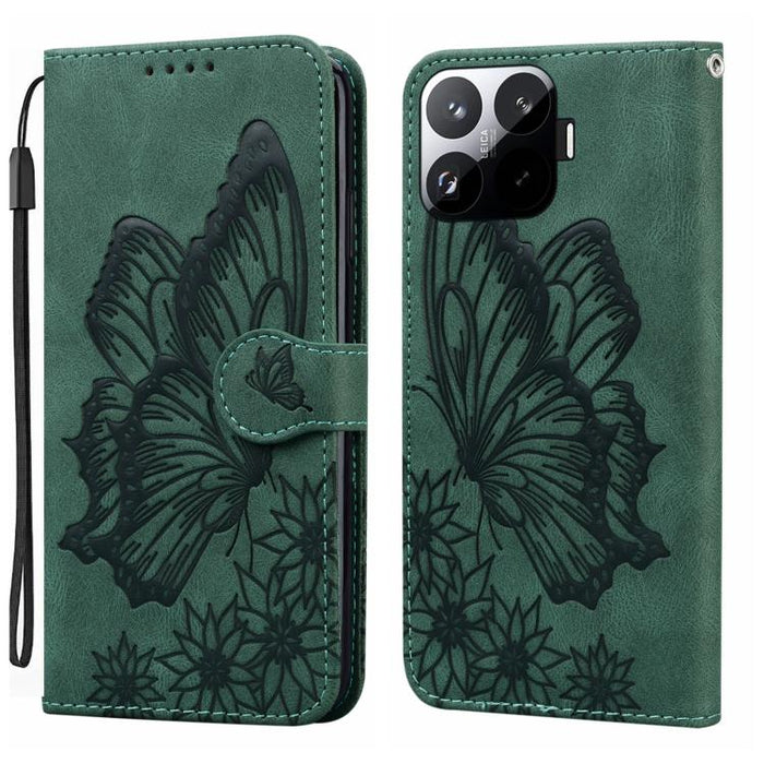 Funda de cuero para teléfono con tapa horizontal y relieve de mariposas con tacto retro, For Xiaomi 15T Pro 5G, For Xiaomi 15T 5G, For Xiaomi Poco C75, For Xiaomi 14T Pro, For Xiaomi 14T