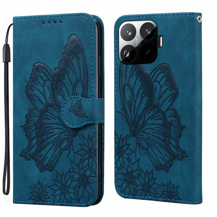 Funda de cuero para teléfono con tapa horizontal y relieve de mariposas con tacto retro, For Xiaomi 15T Pro 5G, For Xiaomi 15T 5G, For Xiaomi Poco C75, For Xiaomi 14T Pro, For Xiaomi 14T