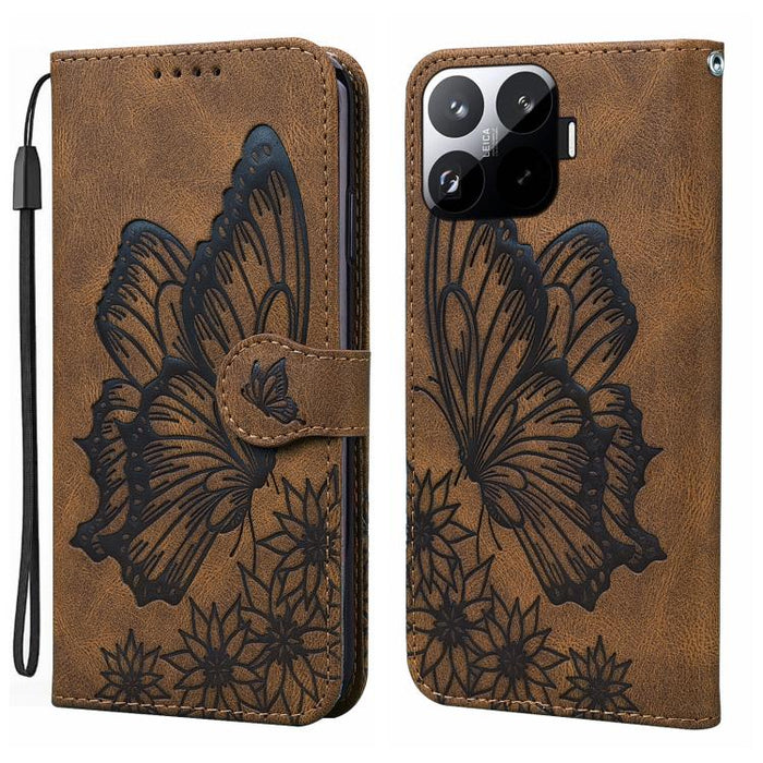 Funda de cuero para teléfono con tapa horizontal y relieve de mariposas con tacto retro, For Xiaomi 15T Pro 5G, For Xiaomi 15T 5G, For Xiaomi Poco C75, For Xiaomi 14T Pro, For Xiaomi 14T