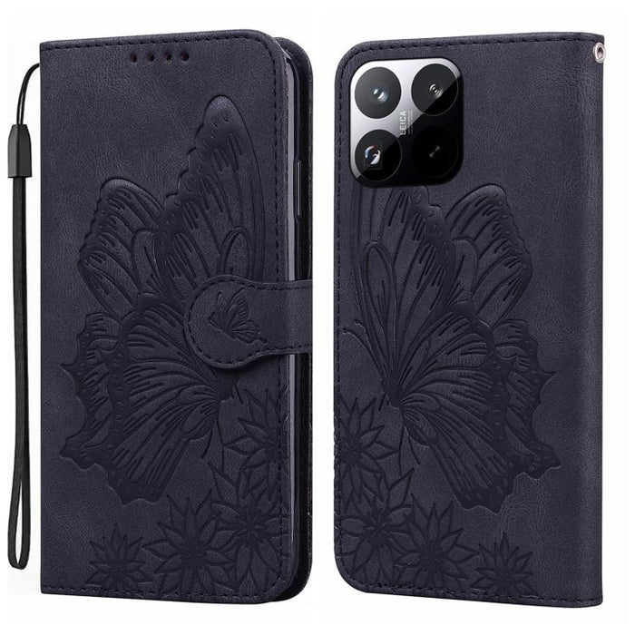 Funda de cuero para teléfono con tapa horizontal y relieve de mariposas con tacto retro, For Xiaomi 15T Pro 5G, For Xiaomi 15T 5G, For Xiaomi Poco C75, For Xiaomi 14T Pro, For Xiaomi 14T