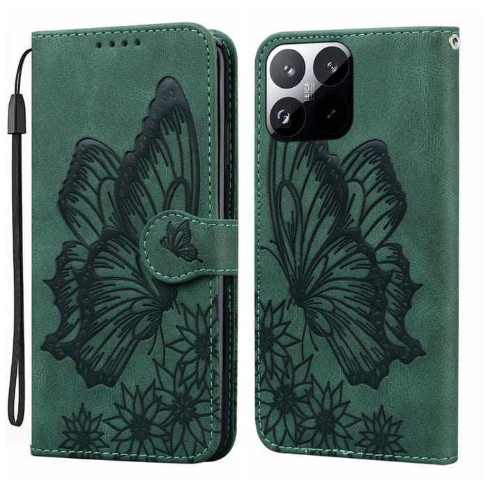 Funda de cuero para teléfono con tapa horizontal y relieve de mariposas con tacto retro, For Xiaomi 15T Pro 5G, For Xiaomi 15T 5G, For Xiaomi Poco C75, For Xiaomi 14T Pro, For Xiaomi 14T