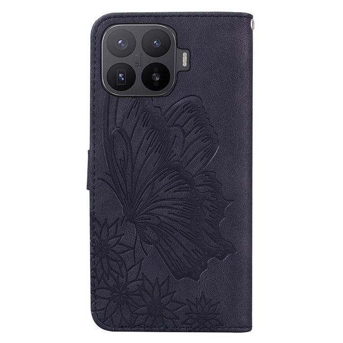 Funda de cuero para teléfono con tapa horizontal y relieve de mariposas con tacto retro, For Xiaomi 15T Pro 5G, For Xiaomi 15T 5G, For Xiaomi Poco C75, For Xiaomi 14T Pro, For Xiaomi 14T