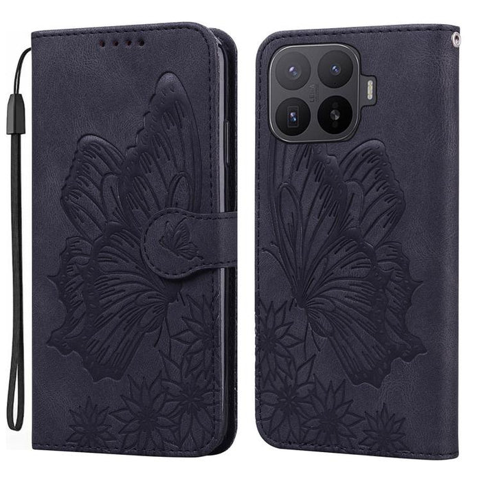 Funda de cuero para teléfono con tapa horizontal y relieve de mariposas con tacto retro, For Xiaomi 15T Pro 5G, For Xiaomi 15T 5G, For Xiaomi Poco C75, For Xiaomi 14T Pro, For Xiaomi 14T