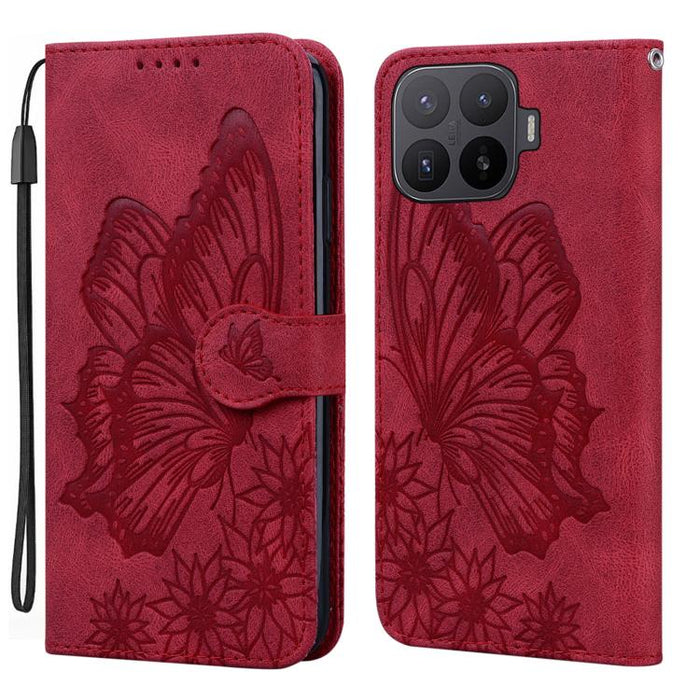 Funda de cuero para teléfono con tapa horizontal y relieve de mariposas con tacto retro, For Xiaomi 15T Pro 5G, For Xiaomi 15T 5G, For Xiaomi Poco C75, For Xiaomi 14T Pro, For Xiaomi 14T