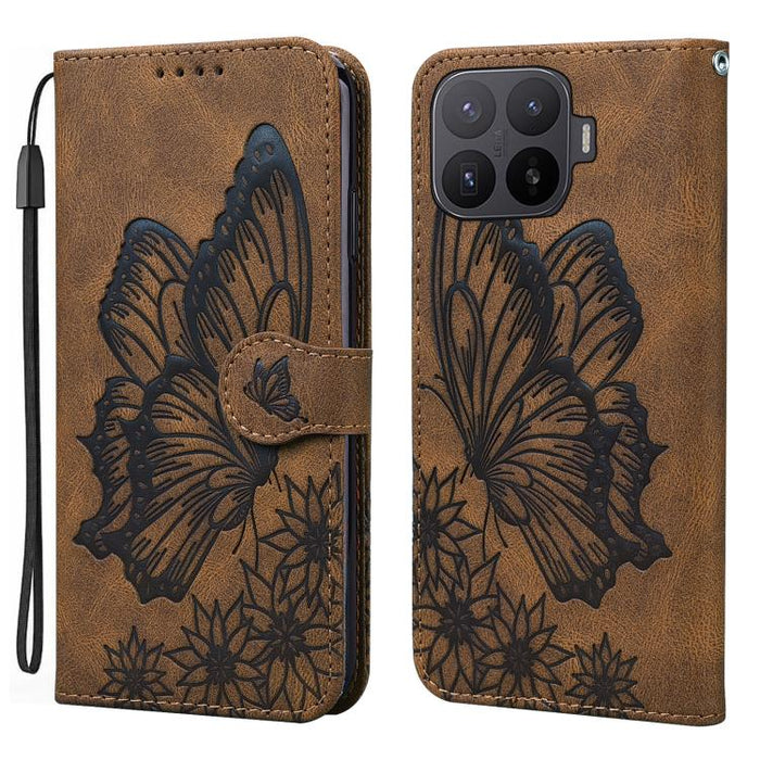 Funda de cuero para teléfono con tapa horizontal y relieve de mariposas con tacto retro, For Xiaomi 15T Pro 5G, For Xiaomi 15T 5G, For Xiaomi Poco C75, For Xiaomi 14T Pro, For Xiaomi 14T