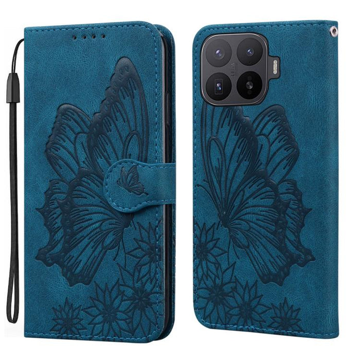 Funda de cuero para teléfono con tapa horizontal y relieve de mariposas con tacto retro, For Xiaomi 15T Pro 5G, For Xiaomi 15T 5G, For Xiaomi Poco C75, For Xiaomi 14T Pro, For Xiaomi 14T
