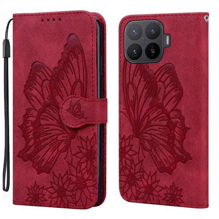 Funda de cuero para teléfono con tapa horizontal y relieve de mariposas con tacto retro, For Xiaomi 15T Pro 5G, For Xiaomi 15T 5G, For Xiaomi Poco C75, For Xiaomi 14T Pro, For Xiaomi 14T