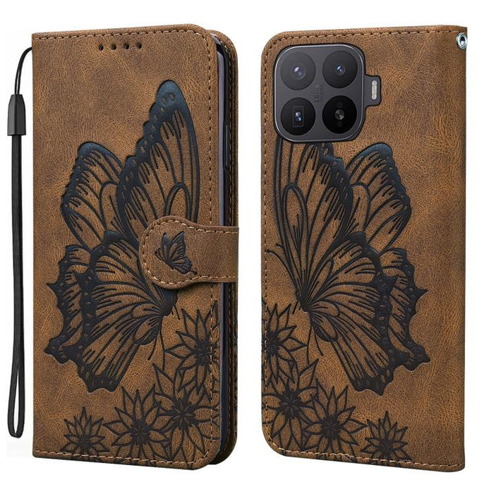 Funda de cuero para teléfono con tapa horizontal y relieve de mariposas con tacto retro, For Xiaomi 15T Pro 5G, For Xiaomi 15T 5G, For Xiaomi Poco C75, For Xiaomi 14T Pro, For Xiaomi 14T