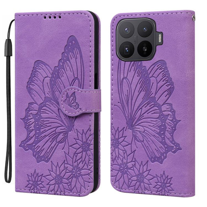 Funda de cuero para teléfono con tapa horizontal y relieve de mariposas con tacto retro, For Xiaomi 15T Pro 5G, For Xiaomi 15T 5G, For Xiaomi Poco C75, For Xiaomi 14T Pro, For Xiaomi 14T