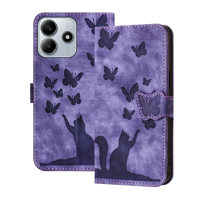 Funda de cuero con tapa para teléfono con estampado de gato y mariposa, For Redmi Note 15 Pro+ 5G Global 163.3mm, For Redmi Note 15 4G / 5G Global 164mm, For Redmi Note 15 Pro 4G Global 163.2mm, For Redmi Note 15 Pro 5G Global 163.6mm                  ...
