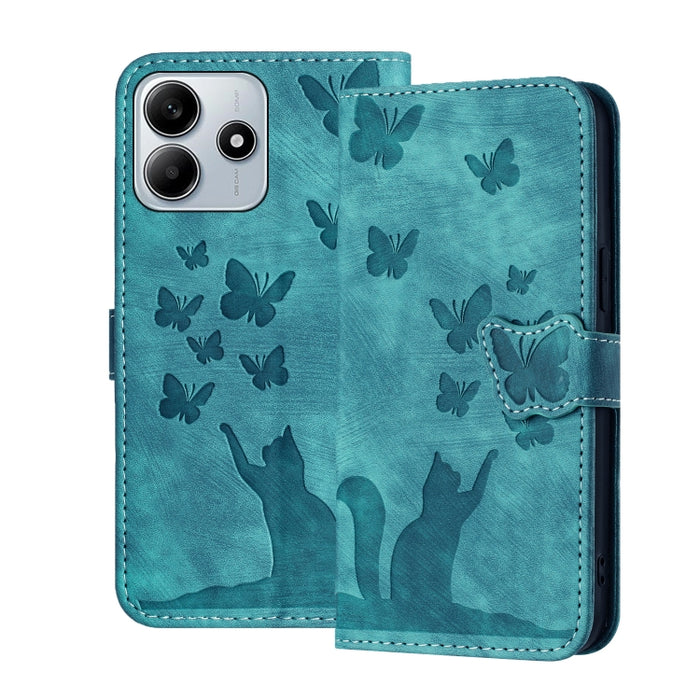 Funda de cuero con tapa para teléfono con estampado de gato y mariposa, For Redmi Note 15 Pro+ 5G Global 163.3mm, For Redmi Note 15 4G / 5G Global 164mm, For Redmi Note 15 Pro 4G Global 163.2mm, For Redmi Note 15 Pro 5G Global 163.6mm                  ...